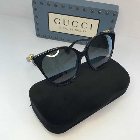 New Authentic GUCCI Women's Gg1011s Cat Eye 57mm Sunglasses - Picture 1 of 12
